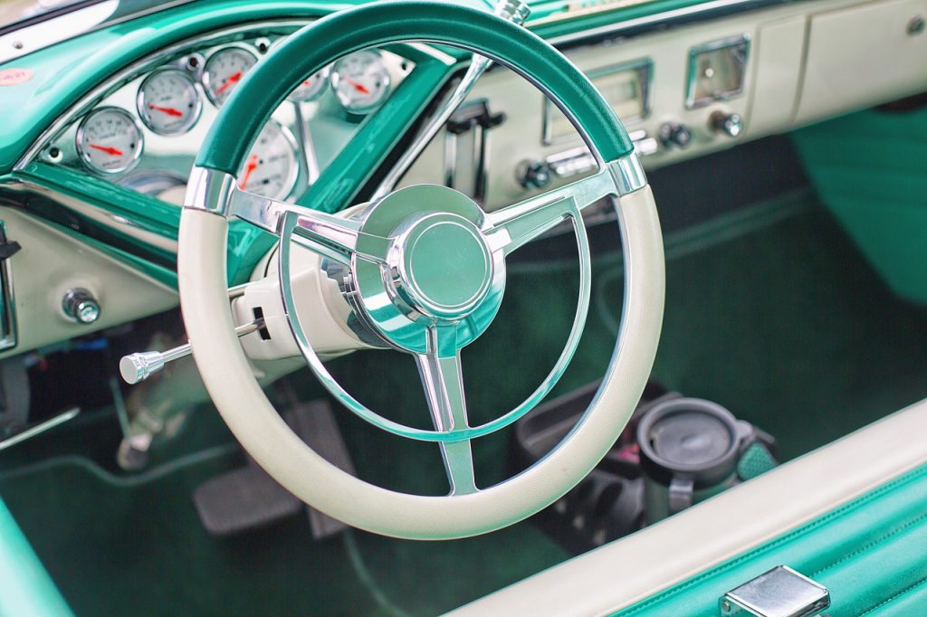 homes revamped professional organiser, steering wheel, retro car