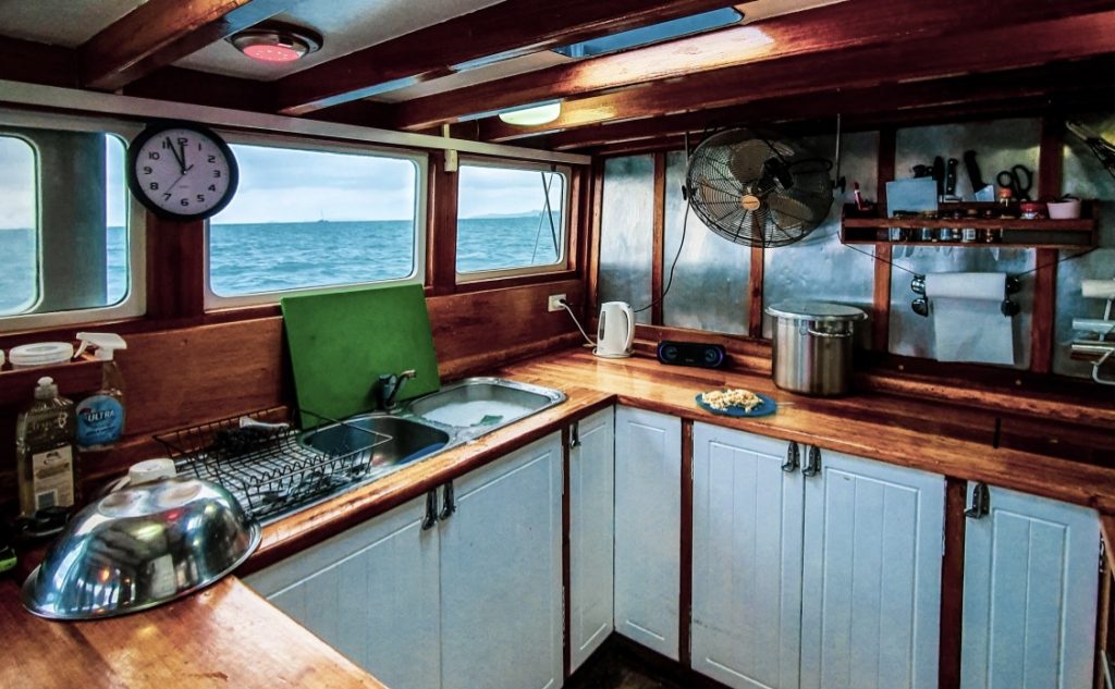 galley kitchen on boat, kitchen declutter, homes revamped