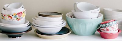 stacked crockery organising kitchen homes revamped